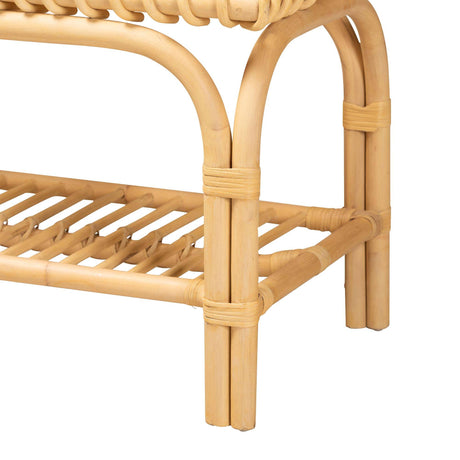 Waves Wicker Fair Rattan Bed Bench
