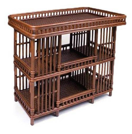 Williamsburg Rattan Coffee Finish Counter Height Bar Table WL-27 by Designer Wicker Tribor