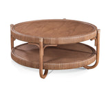 Willow Creek Rattan Round Coffee Table with Custom Finish Model 1024-070