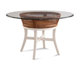 Boone Indoor round Dining Table w/60 Inch Round Glass Top by Braxton Culler Model 1017-075B