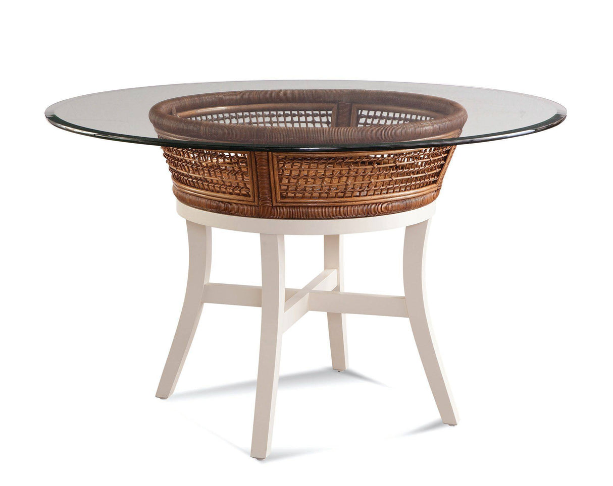Boone Dining Table with 48 or 60 Inch Round Glass Top by Braxton Culler Model 1017-075